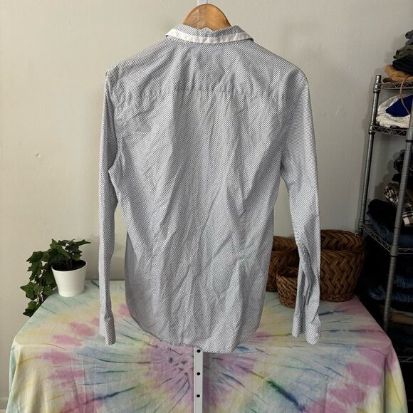 Armani Exchange men’s medium Blue Casual Button Down Shirt slim fit - Picture 9 of 9